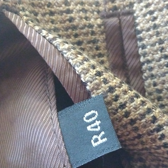 NWT Alan Flusser Brown Lambswool/Cashmere Sport Jacket 40R - Picture 10 of 16